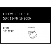 Marley Friatec Elbow 30° PE 100 SDR 11-PN 16 90DN - T615272